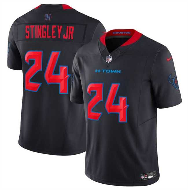 Youth Houston Texans #24 Derek Stingley Jr. Navy 2024 2nd Alternate F.U.S.E Vapor Stitched Jersey Dzhi